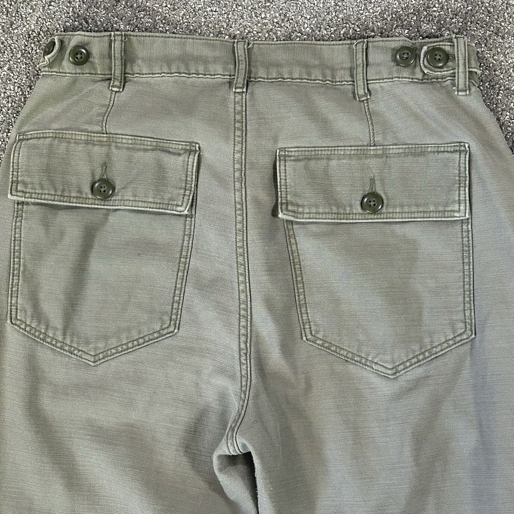 American Eagle Cotton Utility Pants - Women's 6 Short/Crop - Green Patch Pockets - Picture 5 of 11
